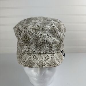 Goorin Bros Women’s Brown White Floral Y2K Newsboy Military Cadet Hat Women’s M